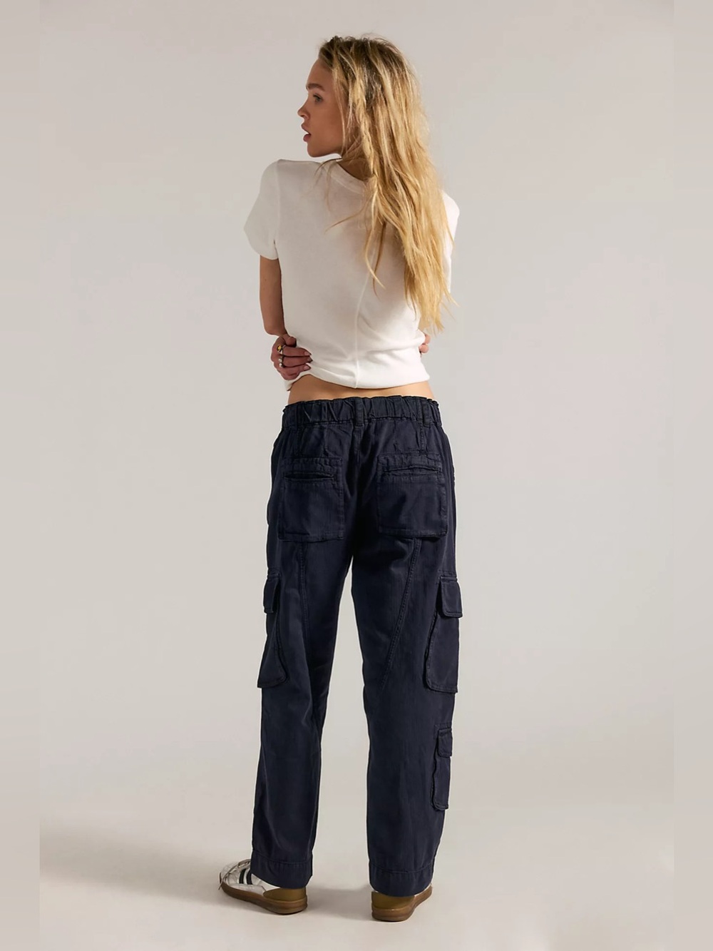 Free People Tahiti Cargo Black Pants Size Medium - Picture 3 of 10